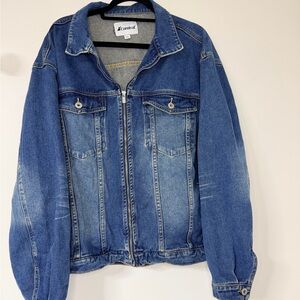 Carnival Cruise Line Denim Jacket XXL Zip Front Inaugural Season